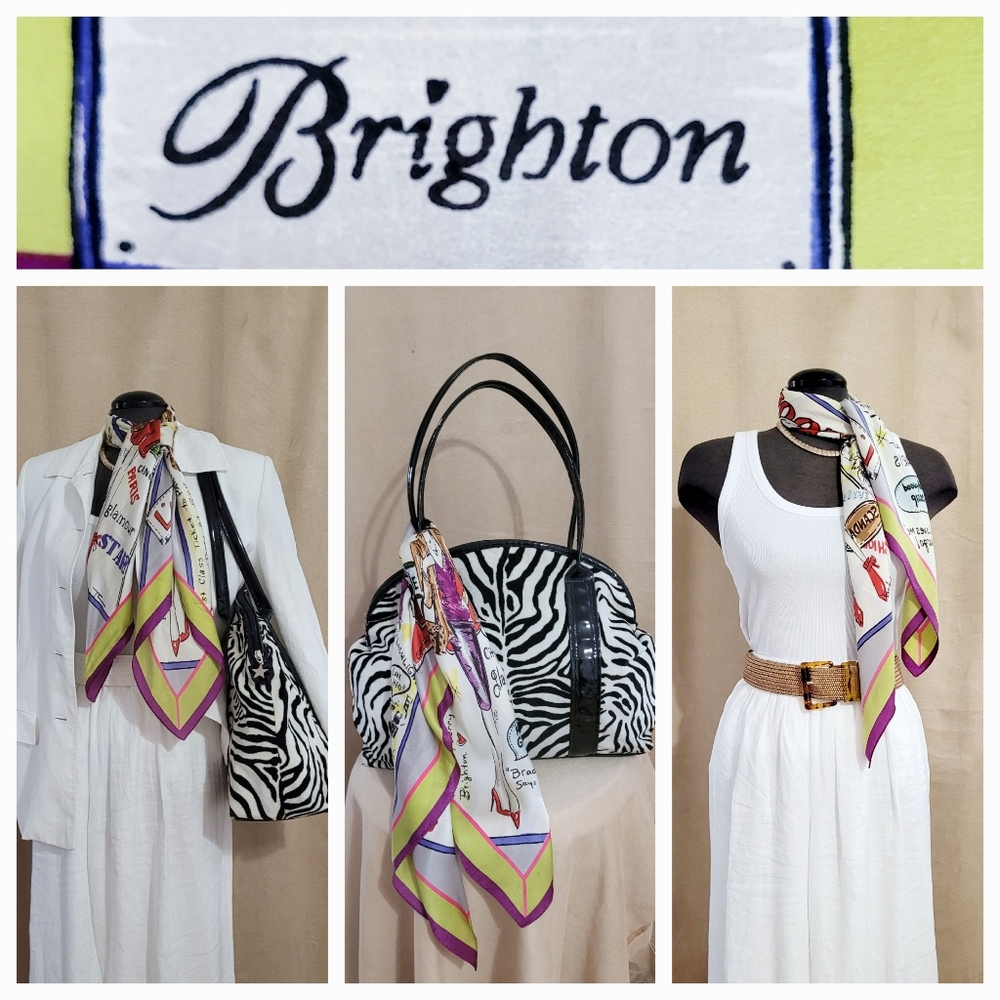 Brighton Colorful Silk Scarf  / 34 Sq